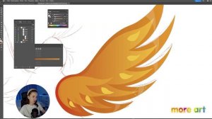 Рисуем персонажа Жар-Птица в иллюстраторе / Курс "Adobe Illustrator для начинающих" от more-art.ru