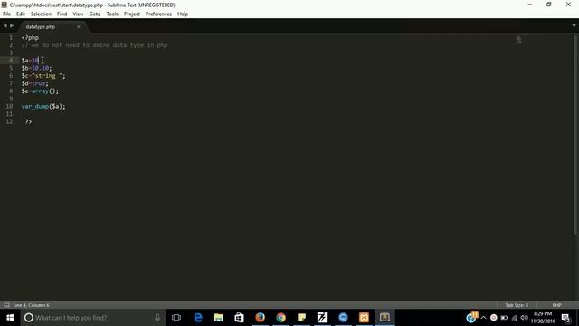 data type in php | check data type in php | learn php step by step