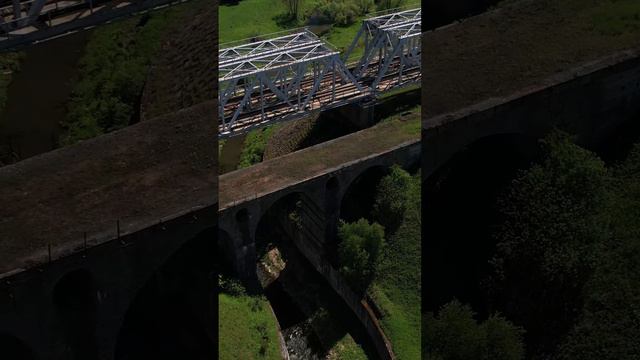 Drone flight. Старый каменный железнодорожный мост #shorts
