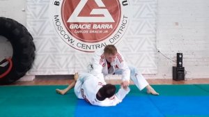 Проход халфгарда.  Команда Gracie Barra Moscow