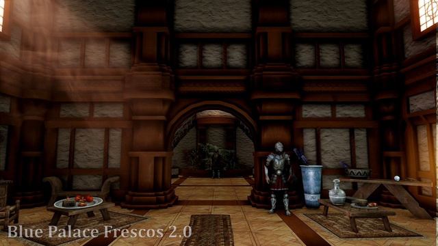 Skyrim Texture Overhauls : The Blue Palace Dome Paintings & Frescos Comparisons Showcase смотреть онлайн