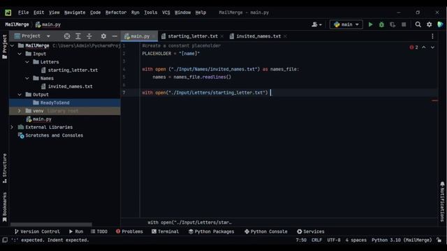 Mail Merge using Python