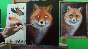 Рисуем лису в реализме|как легко нарисовать портрет лисицы| #art #живопись #какнарисовать