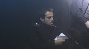 Опера-променад Пиковая дама на Яузе  01.10.2021. Сцена у гроба графини. Германн - Петр Налич