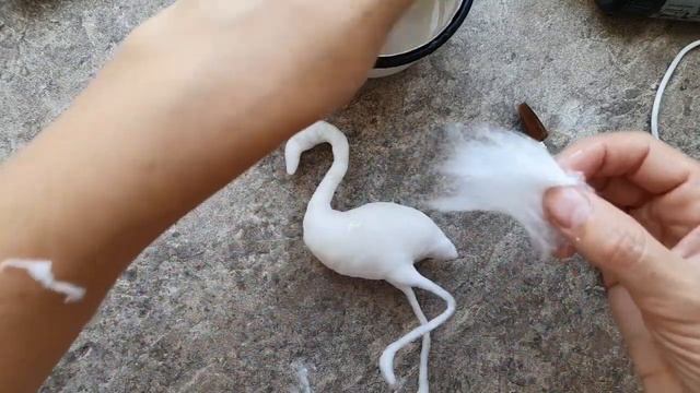 Мк ватная игрушка Фламинго(из серии ретро) смотреть онлайн