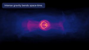 NASA смоделировало столкновение двух массивных черных дыр