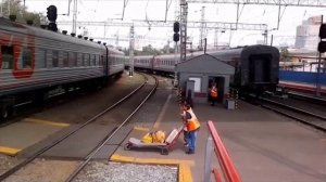 Отцеп вагонов и прибытие поезда в Нижний Новгород 2016 год