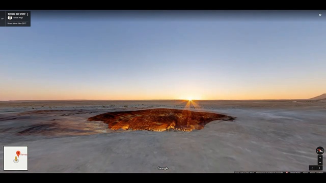 The Entrance to Hell (Darvaza Gas Crater) Found in Google Maps