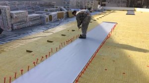 Кровельные работы с мембраной Plastfoil Eco 1.2 мм на здании МВД, Москва — компания SURCON