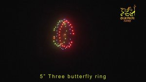 5" Three butterfly ring