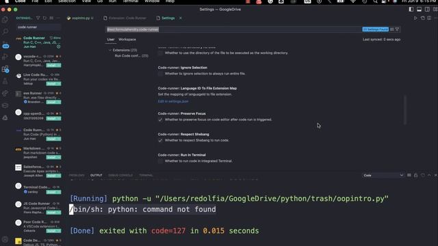 PYTHON How to fix zsh command not found PYTHON error in VS CODE смотреть онлайн