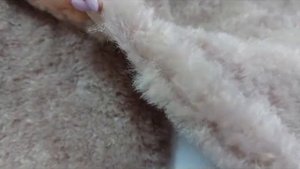 Мех искусственный "Альпака" цвет пудра