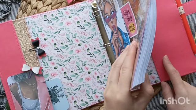 Планер фуксия с девушкой в шляпе / Планер А5 на кольцевом механизме / Скрапбукинг смотреть онлайн