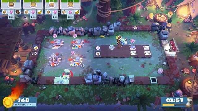 (outdated) Overcooked 2. Campfire Cook Off 1-2 | 2 players online coop 4 stars | Score: 1692 смотреть онлайн