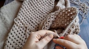 Супер! ДЖЕМПЕР спицами С АЖУРНЫМИ РУКАВАМИ