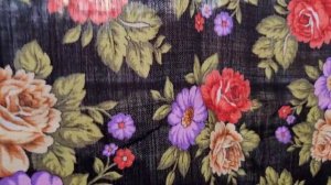 Павлопосадские платки/шаль. Мои чёрные платочки. Моя коллекция.