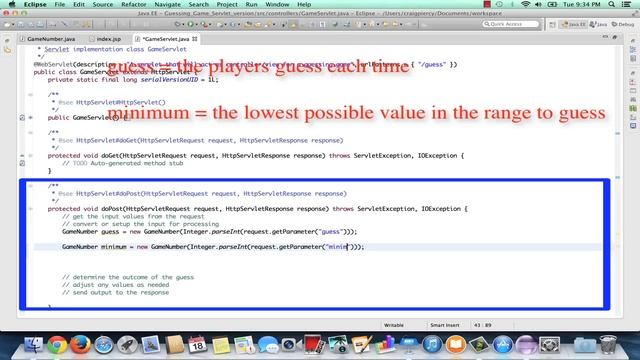 Writing GameServlet for the Guessing Game Application - Servlet Edition смотреть онлайн