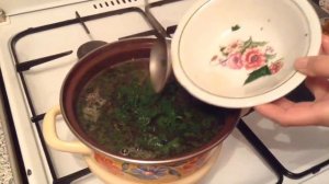 Щи со щавелем и крапивой