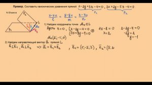 Пространство 13. Общие уравнения прямой в пространстве _ приведение к каноническому виду (720p)