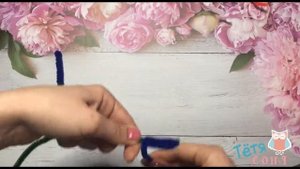 Цветок из синельной проволоки 2