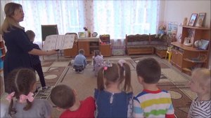 Занятие по конструированию в средней группе "Строительство улицы по схеме"; восп.: Николаева О.Н.