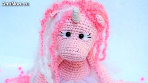 Амигуруми: схема Нежной Единорожки. Игрушки вязаные крючком - Free crochet patterns.