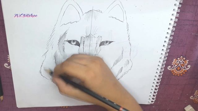 wolf sketch | easy wolf Sketch idea | wolf drawing with pencil | How to draw a wolf step by step смотреть онлайн