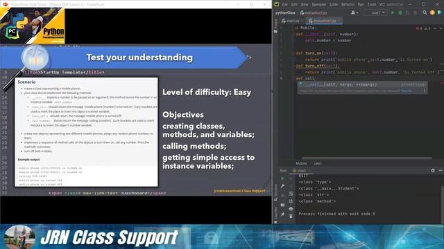 Python Lecture Series Class Implementation