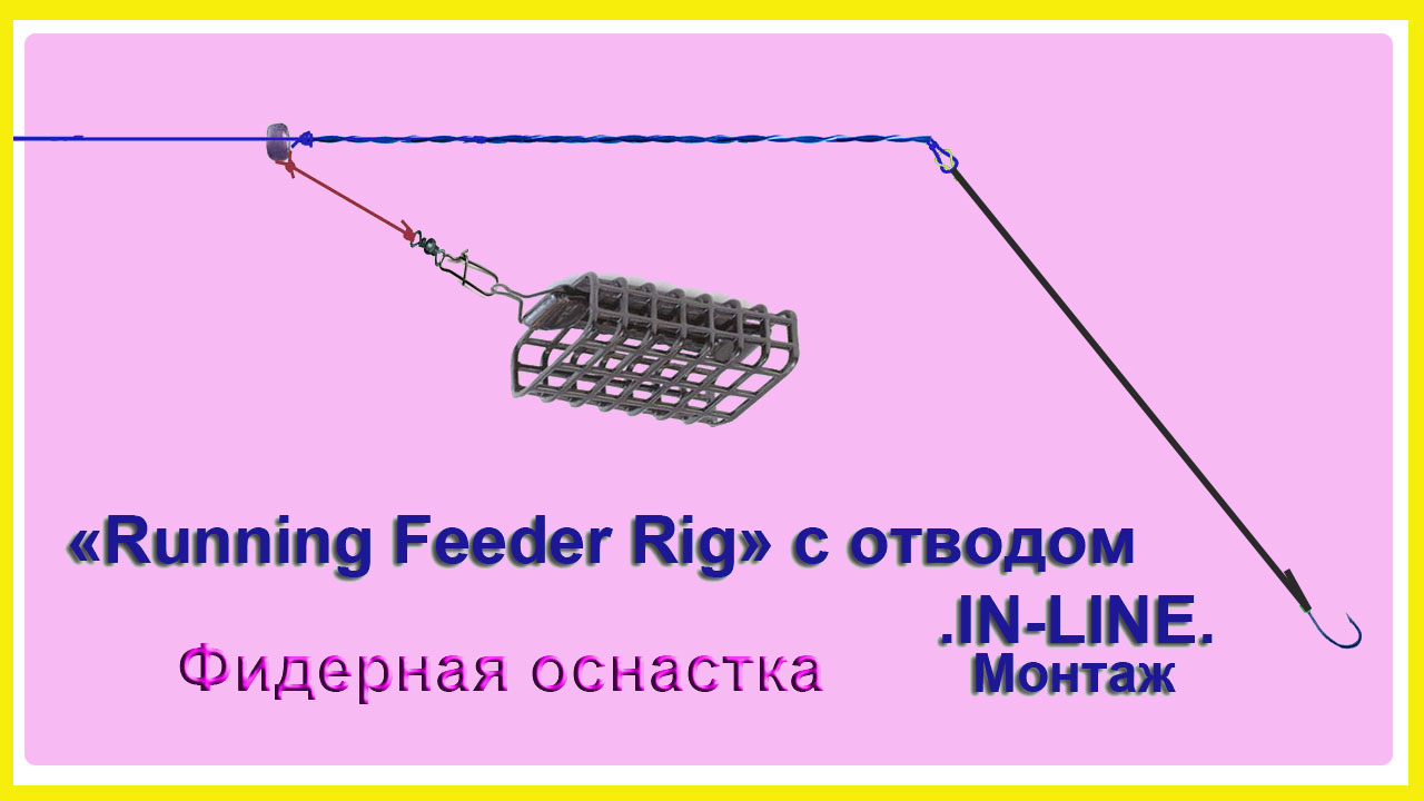 Монтаж инлайн для фидера как вязать. Фидерная оснастка Running Feeder Rig. Фидерная оснастка in line. Монтаж Running Feeder. Фидерная оснастка инлайн