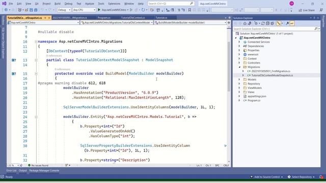 Entity framework Core Migration | Asp.net core MVC 6.0 tutorial for beginners