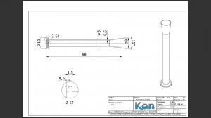 FreeCAD22 KA022 Стик Вращение Проточка Копирование эскиза