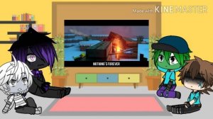 Monster School React To The Struggle||GACHA LIFE||MINECRAFT||PART 1