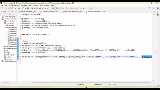 Relative locator toLeftOf, toRightOf and near using selenium || Java Selenium 4