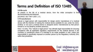 MDQMS ISO 13485 lecture One (Terms and Definition)