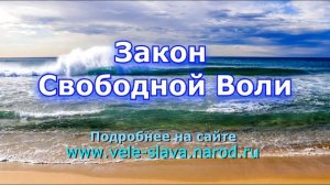 А знаете ли вы Духовные Законы?  Закон Свободной Воли