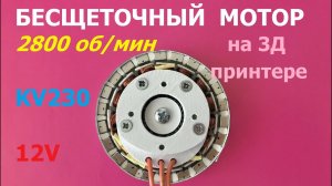 Бесщеточный мотор KV230 на 3Д принтере