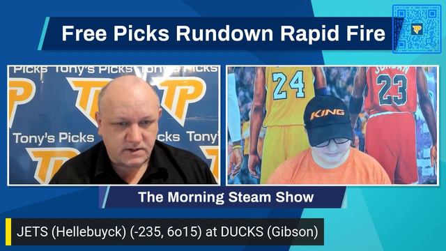 Winnipeg Jets vs Anaheim Ducks 3/23/2023 FREE NHL Expert Predictions on Morning Steam Show for Toda