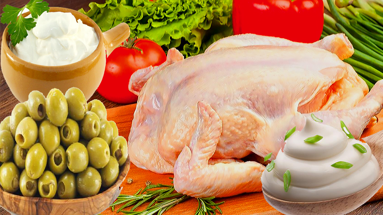 Курица в сметанном соусе, Новый куриный рецепт, Вкусное и простое блюдо, Рецепт в духовке