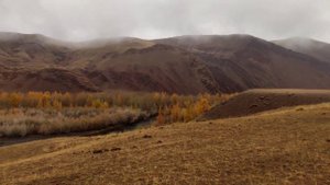 Алтай.Село Кокоря.Красные горы Кызыл-Шин.Октябрь 2023г