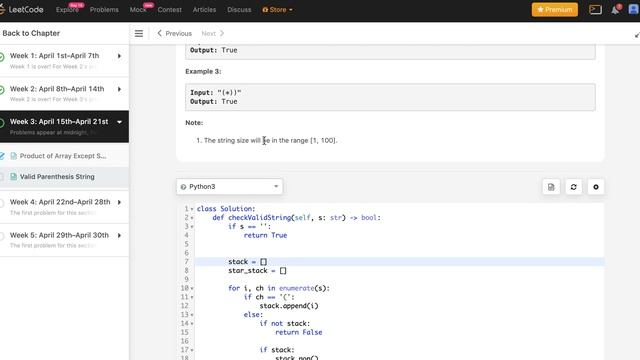30 Day LeetCode Challenge - Problem 16 - Valid Parenthesis String