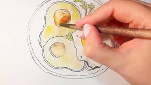 Скетчинг. Рисунок еды. Иллюстрация. Простой рисунок