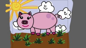 Рисуем свинку детям часть 96