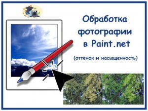 Обработка фотографии в Paint.net (оттенок и насыщенность)