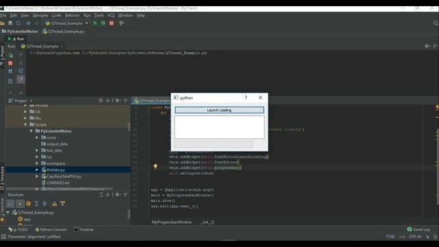 Python и PyQt класс Qthread пример многопоточности