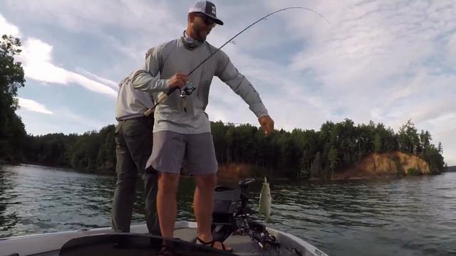 Bass Fishing with Garmin Panoptix: Lake James Fishing Guide- Crazy Day! смотреть онлайн