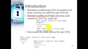 10.  Auditing - NOAUDIT and Audit DBA users - Part10