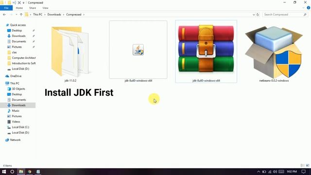 How to Download and Install JDK and NetBeans on Window 10 смотреть онлайн