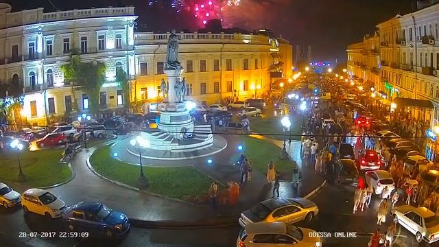 Фестиваль фейерверков #2. Екатерининская площадь. Odessa ONLINE. смотреть онлайн