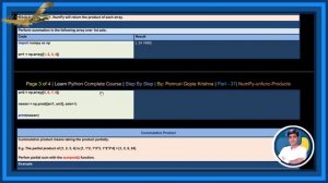 Learn NumPy Complete Course |Step By Step| unfunc Products |Ponnuri Gopie Krishna |Part-37