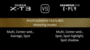 Fujifilm X-T3 vs. Olympus PEN E-PL9: A Comparison of Specifications